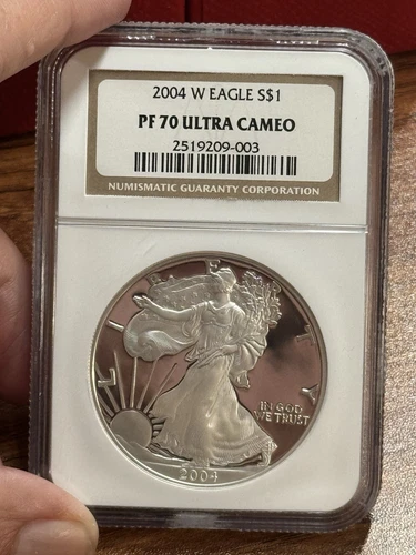 2004 W American Silver Eagle NGC PF70 PR70 Ultra Cameo (Slab1118)