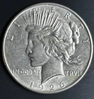 1926-D Peace Silver Dollar, AU+
