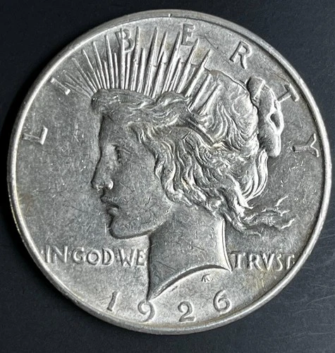 1926-D Peace Silver Dollar, AU+