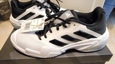 adidas Barricade 13 Tennis Pickleball Shoes White Black Grey Mens Sz 8 IF0465