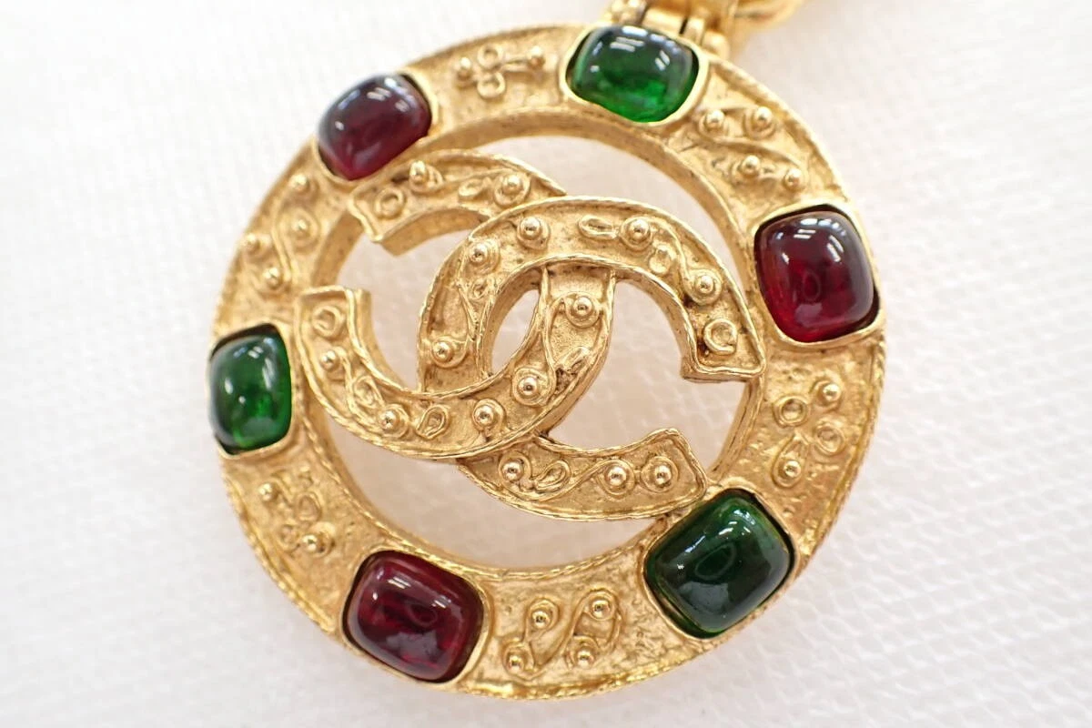 CHANEL Necklace Gripore Coco Mark G Color Vintage