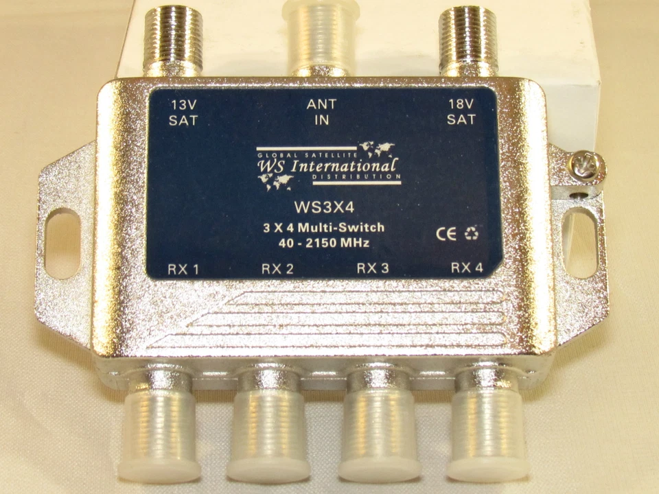 Nuevo 3X4 Multi Interruptor LNB Satélite FTA 4 Salidas Combinador LNBF Plato 3 x 4 CATV Foto 2 de 2
