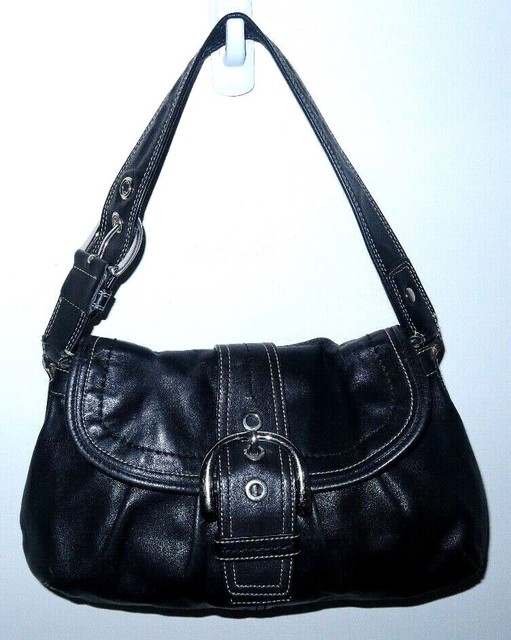 coach black leather soho bag