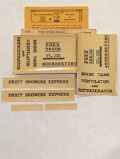 Champ Decals O Gauge R-37: Fruit Growers Express FGEX Refrigerator Car