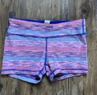 Ivivva Blue/Pink Striped Shorts Girls Sz 12