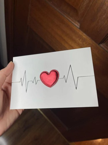 3D Love Heart Heartbeat Birthday Anniversary Wedding Valentine Card AU STOCK - Picture 2 of 6