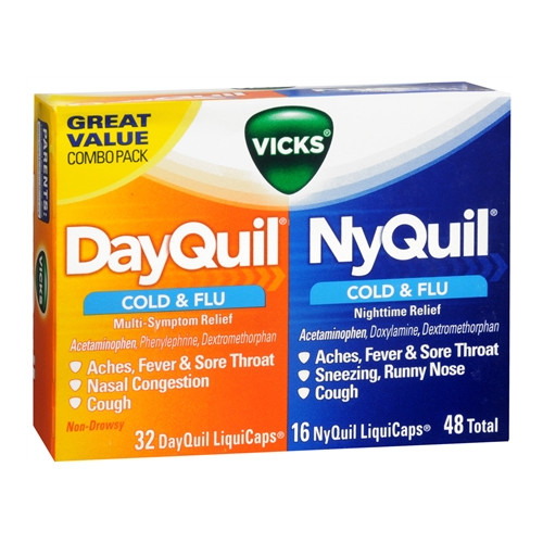 Vicks DayQuil/NyQuil, Cold & Flu Relief LiquiCaps, Combo Pack 48 ea