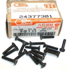 Blue Devil 6-32 x 3/4 Flat Head Black Oxide Steel Socket Cap Screws 100 pk 19028