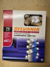 Sylvania Specialty Series Combination String Light Set 75 White 50 Minis 25 C9