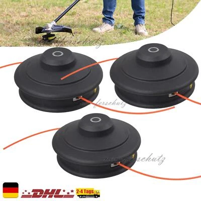 VICHIRSKIT 3x Profi Doppelfadenkopf Fadenspule mit Tippautomatik Motorsense Rasentrimmer DE