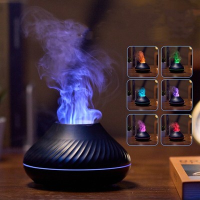 Essential Oil Diffuser Ultrasonic Aroma Cool Mist Humidifier Cute Volcano Flame