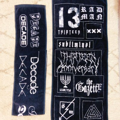 the GazettE × THRASHER Hoodie Towel Pouch Special Set 13th
