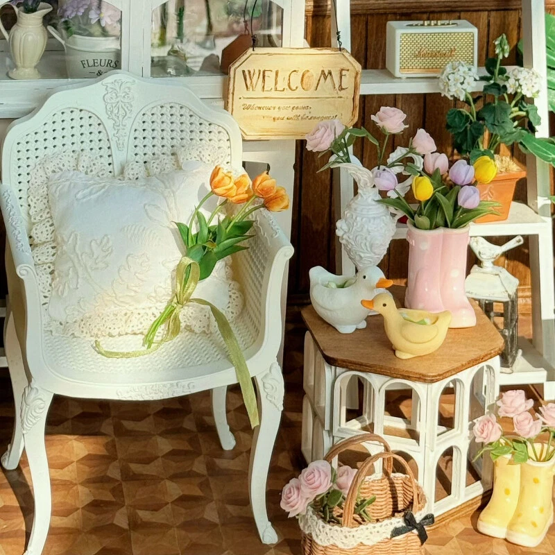 5PC 1/6 Scale Dollhouse Miniature Furniture Chair Armchair Coffee Table Soldiers - Image 4 of 4