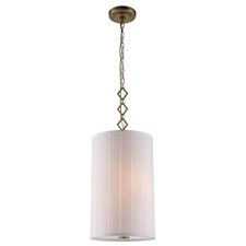 Chandelier Pendant Bunished Brass Farmhouse with Shade Dining Room Kitchen Light