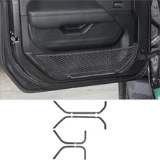 4Pcs Carbon Fiber Door Storage Accent Cover Trim For Jeep Wrangler JL Gladiator