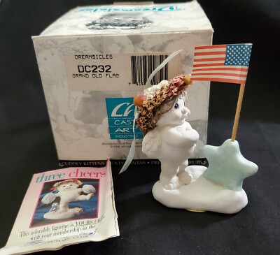 Dreamsicles GRAND OLD FLAG Figurine DC232 angel cherub pledge allegiance July4th