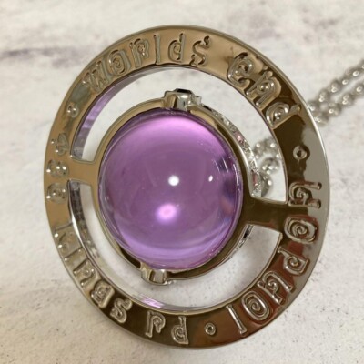 Vivienne Westwood Necklace Medium Silver Purple Orb Charm 6.5cm