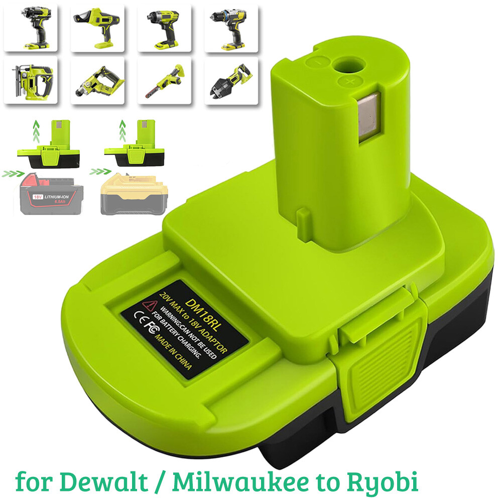 New Battery Adapter for Dewalt Milwaukee 18v to for Ryobi Power Drill Tool  New