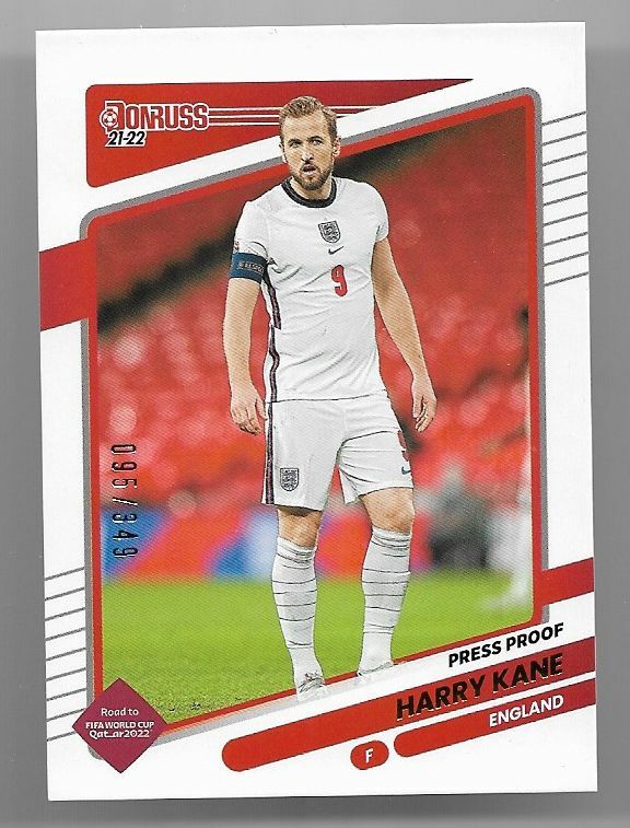 2021-22 Panini Donruss Gold Press Proof Card : Harry Kane #095/349