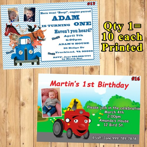 Baby 1st Birthday Invitations 10 ea with Envelopes Personalized - Picture 4 of 4