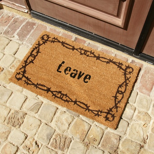 Rubber-Cal Leave Unwelcome Mat - Picture 4 of 5