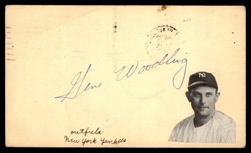 Gene Woodling Baseball Karteikarte signiert Auto Autogramm (kein COA) *g1