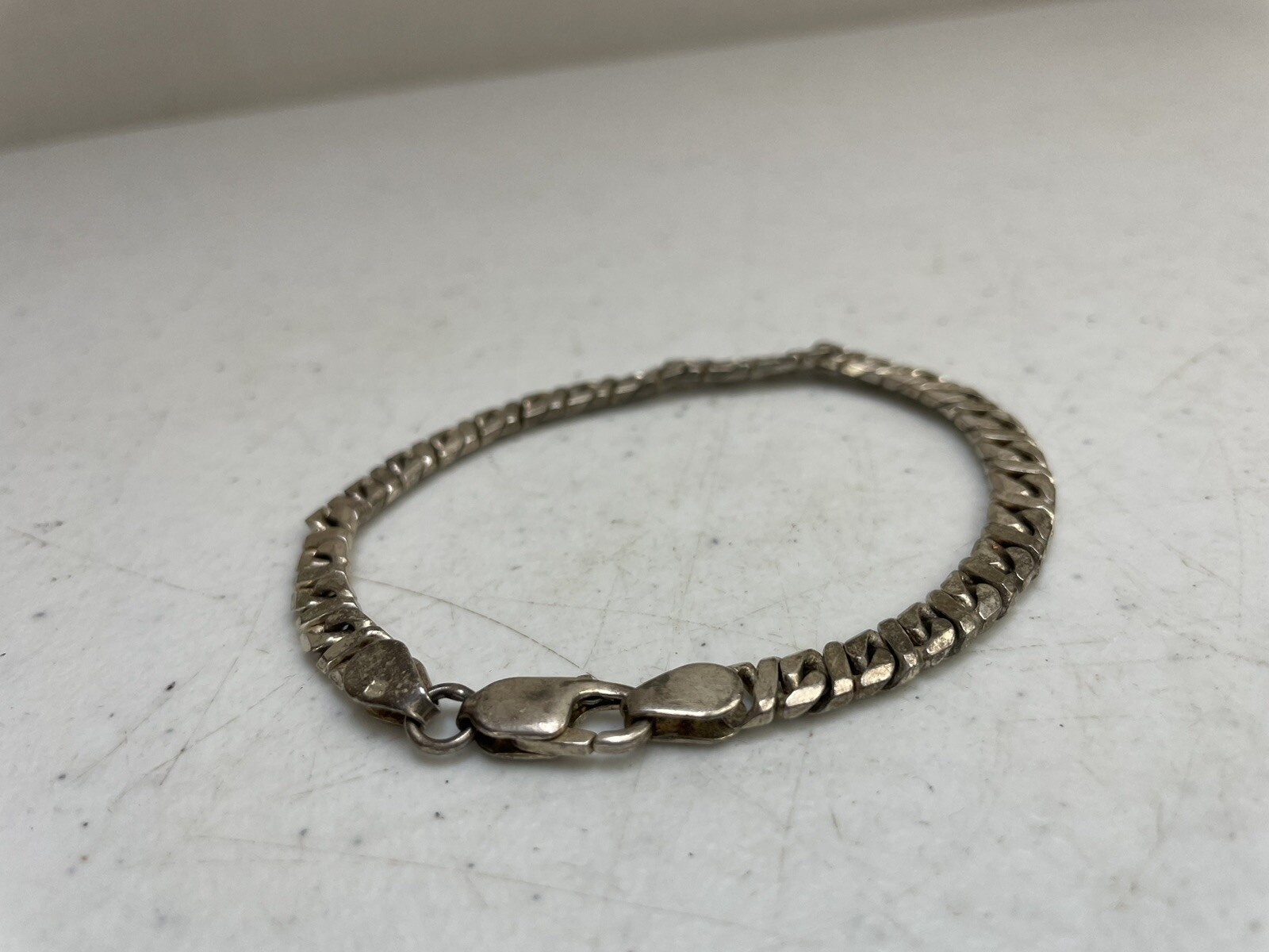 CHUNKY SOLID SILVER `925` CURB CHAIN BRACELET 20 … - image 4