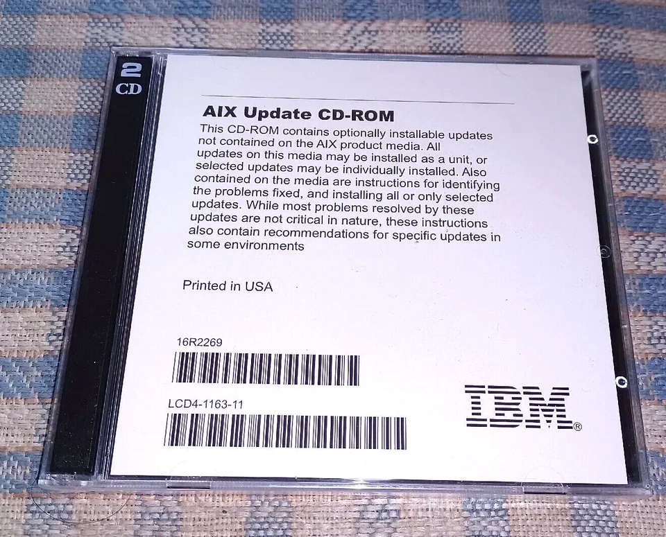 IBM AIX 5L V5.2 5765-E62 Juego de 2 CDs 11/2004 Actualización Software de Computadora Sellado NUEVO Foto 2 de 2