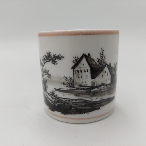 Antique Old Paris Vieux Paris Hand Painted Landscape Sepia Gold Gilt Cup Saucer - Picture 3 of 10