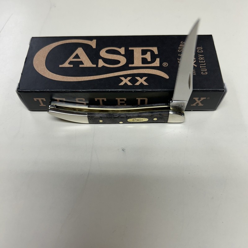 CASE XX #14009 BLACK CURLY OAK WOOD SMALL TEXAS TOOTHPICK SS