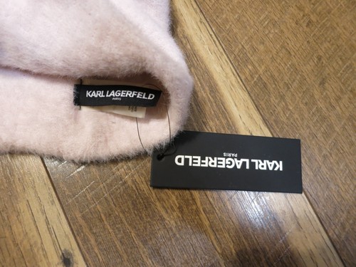 Karl Lagerfeld Rosa Nylon Kunstfell mit Strass Infinity Schal Neu mit Etikett - Bild 5 von 11