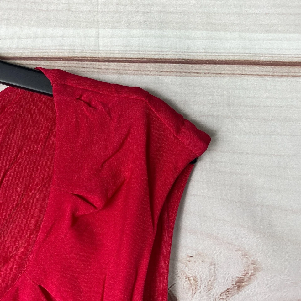 Classiques Entier Top Womens L Pink Silk Blend Tank Scoop Neck Cap Sleeve Solid - Image 4 of 4