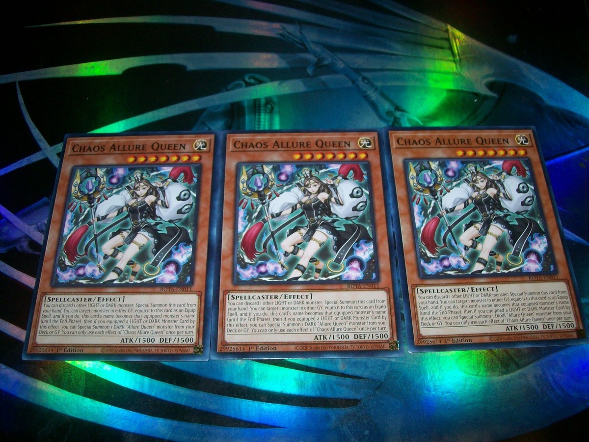 yugioh allure queen deck 3x Chaos Allure Queen 1st Edition Common ROTA-EN011 Yu-Gi-Oh!
