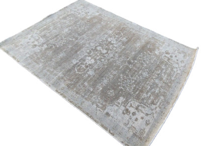 Handgetuftet 80% Wolle 20% Baumwolle Oliv Farbe Teppich 150x240 (35)