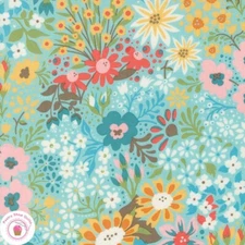 Moda SUNDAY BRUNCH 30750 14 Multi Blue BASIC GREY Quilt Fabric