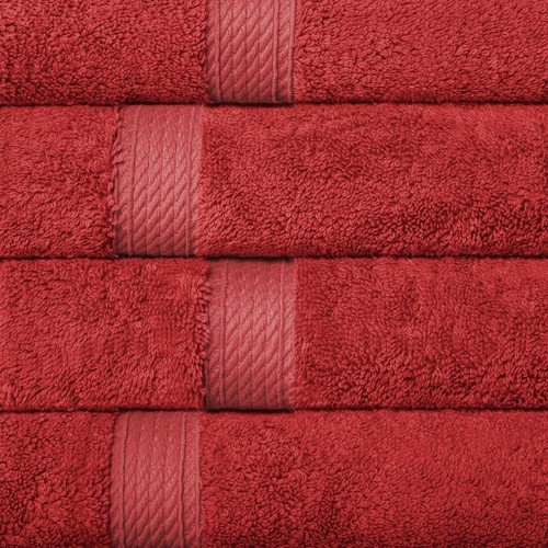 Egyptian Cotton Luxury Solid Ultra Soft Washcloth Hand Bath Bathroom Towel Set - Picture 190 of 371