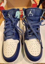 Nike air jordan 1 mid Mint blue youth size 6y. brand new in box