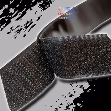 2" 10 ft Hook Loop sticky Adhesive Backed Self gripping Tape Roll Black strap pk