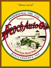 French Auto Oil - Marshall Oil Co. NEW Sign: 24 x 30" USA STEEL XL Size