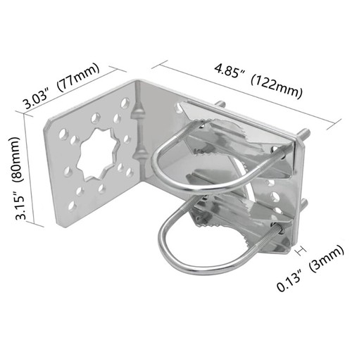 L Mounting Bracket Mount Mount Bracket Short Wall Mount for Starlink Gen 2 - Photo 8/8