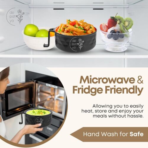 Sets Ramen Noodle Bowls Microwavable, Microwave Ramen Bowl With Strainer - Picture 3 of 7