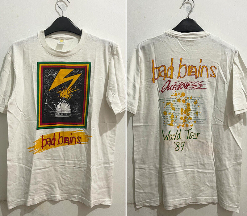 bad brains Tシャツ 89ツアー　Lサイズ ダークグレー bad brains Tシャツ 89ツアー Lサイズ ダークグレー