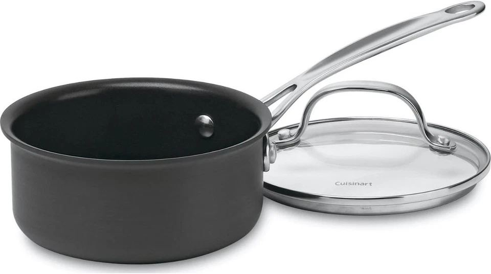 Cuisinart 1-Quart Saucepan, Chef'S Classic Nonstick Hard Anodized Saucepan W/Cov - Image 3 of 4