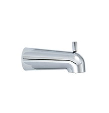 Round Tub Spout with Built in Diverter in a Polished Chrome Finish