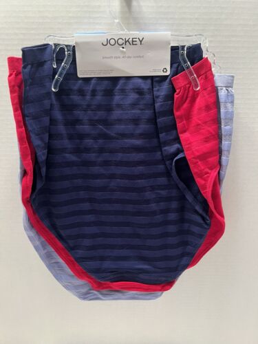 NEW Jockey Womens 3 Pairs Matte & Shine Briefs Panties Size 5 Multicolor 1218 - Picture 3 of 3