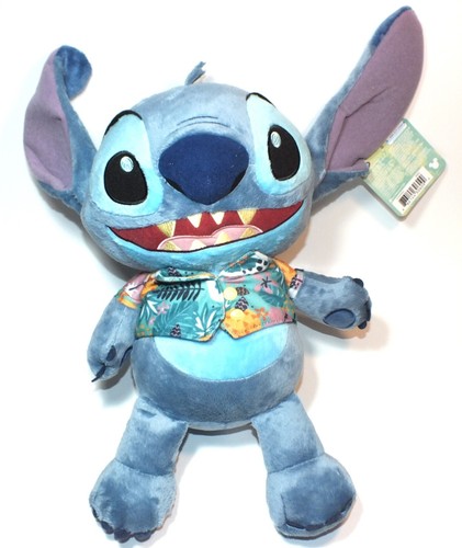 Disney Lilo & Stitch Plush Stuffed Animal Hawaiian Shirt Teal Top Flowers Doll - Picture 24 of 24