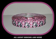 7/8 INCH HELLO KITTY STRIPE AND DOTS GROSGRAIN RIBBON-1 YD