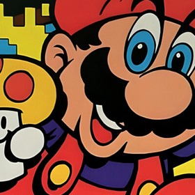 Super Mario Bros Poster 18" x 24" Print 1989 Nintendo NES Advantage Wall Art