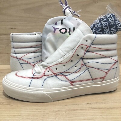 $240 Vans Vault Taka Hayashi DIY Sk8-Hi Mens 10 Cream White Do it yourself RARE
