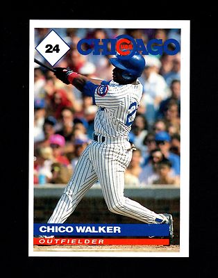 #24 CHICO WALKER, Cubs ~ 1991 Marathon Gas/Oil regional card (blank back)